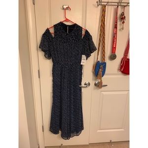 Navy polka dot jumpsuit